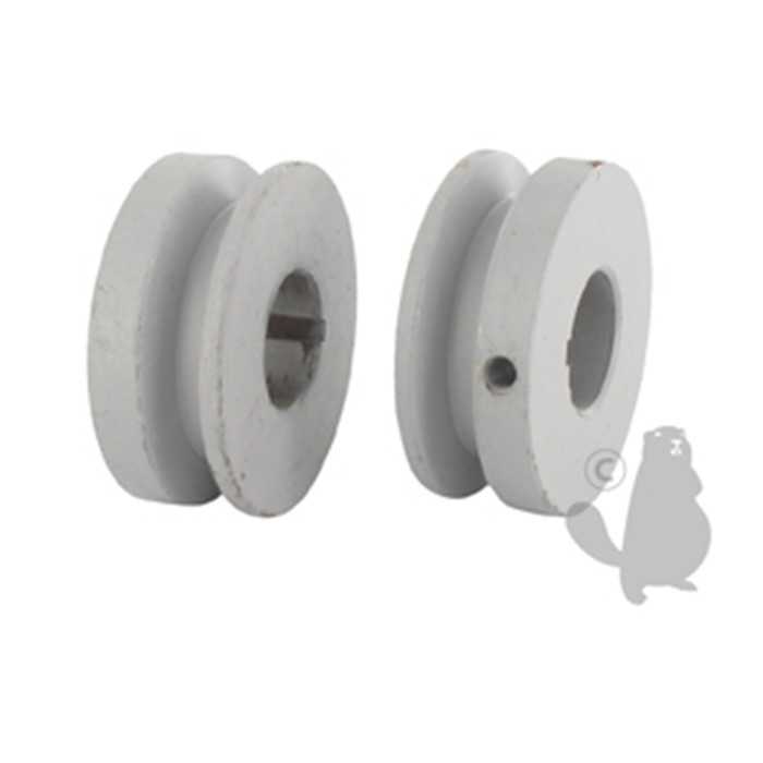 Poulie clavetée en acier. diam : extérieur:57 20mm alésage:22 22mm clavetage:3 96mm., 6206406, 620-6406