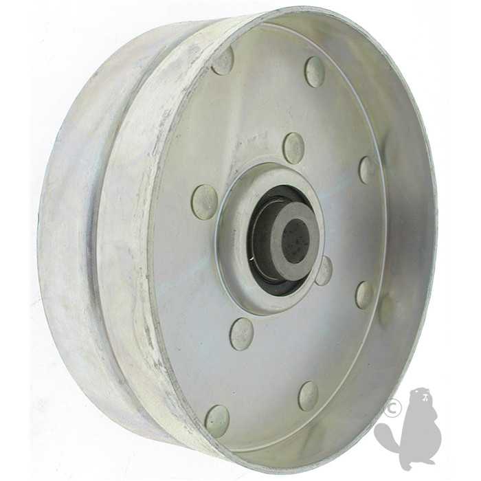 [620-6374] Poulie tendeur à gorge plate sans rebords. Type C41:33 34mm alésage:9 52mm H:47 63mm., 6206374, 620-6374
