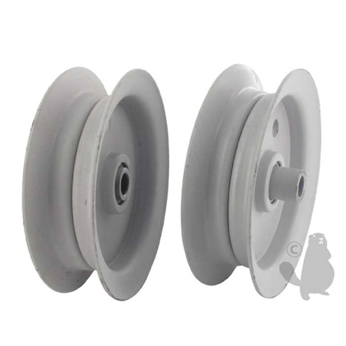 Poulie à gorge plate sur roulement pour MTD et NOMA - H: 29,4mm, diam,: ext: 100mm, diam, int: 9,5mm