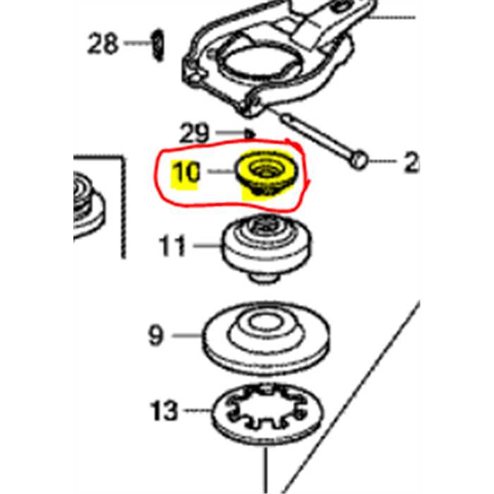 [75161-VE2-801] Poulie rotostop cone HONDA HRB535 - HRM536, 75161VE2801, 75161-VE2-800