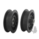 Poulie à gorge plate sur roulement adaptable AYP, HUSQVARNA YTH150 TWIN, McCULLOCH M125-97T, diam,: ext : 89mm, alésage: 9,5mm, H: 38mm. Remplace origine: 194327, 532194327