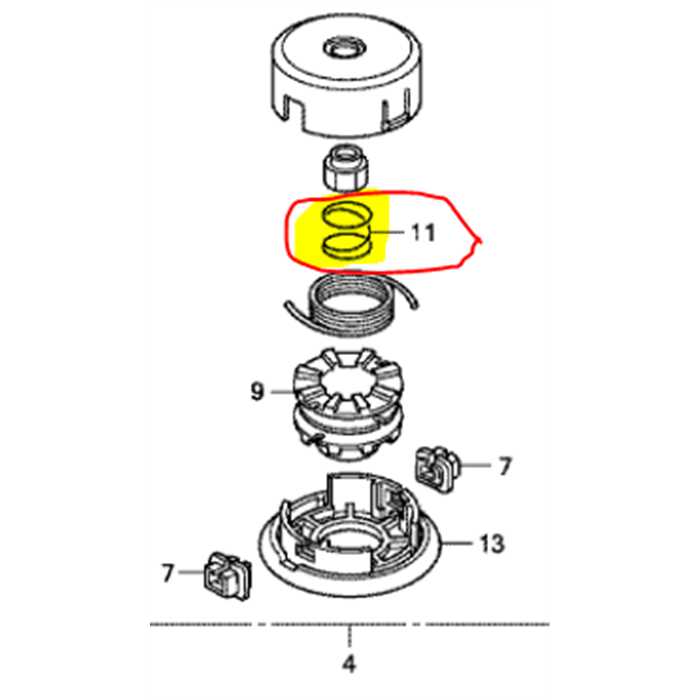 Ressort de tête nylon HONDA UMK425, 72564VL6P31, 72564-VL6-P31