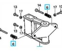 Ressort de pression attache de remorque motoculteur  12x40