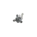 Robinet essence adaptable LOMBARDINI. M10x1,00 et deux sorties diam, 9mm.