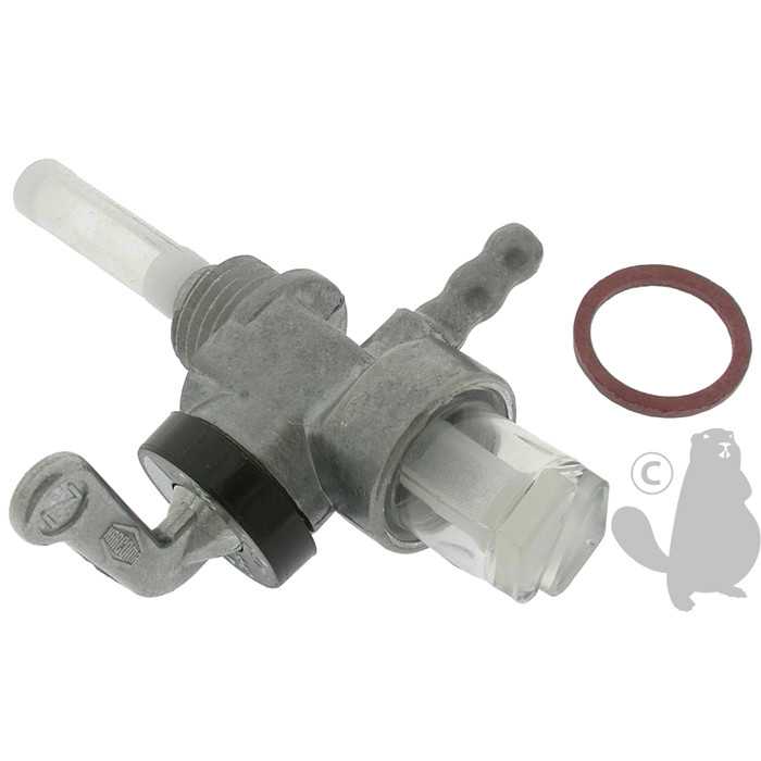 [420-5170] Robinet à essence métallique adaptable pour GUTBROD avec double Filtre - Filetage : M14 x 1 5, 4205170, 420-5170
