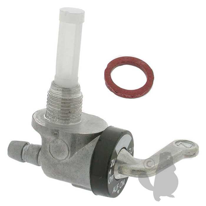 Robinet à essence métallique adaptable avec Filtre nylon pour MAG  - Filetage: M10 x 100