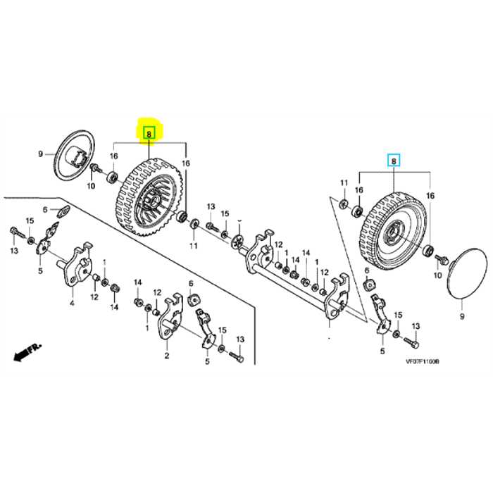 [44710-VF0-000] Roue avant complète HRD536, 44710-VF0-000