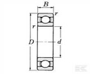 Roulement 6800zz blindé acier 2 cotes, 6800ZZ GPP050, 6800 ZZ GP P050