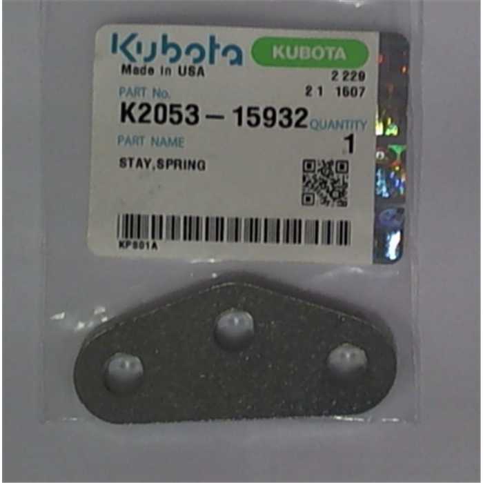 [K2053-15932] Patte de support ressort de pto KUBOTA G23, K2053-1593-2, K205315932