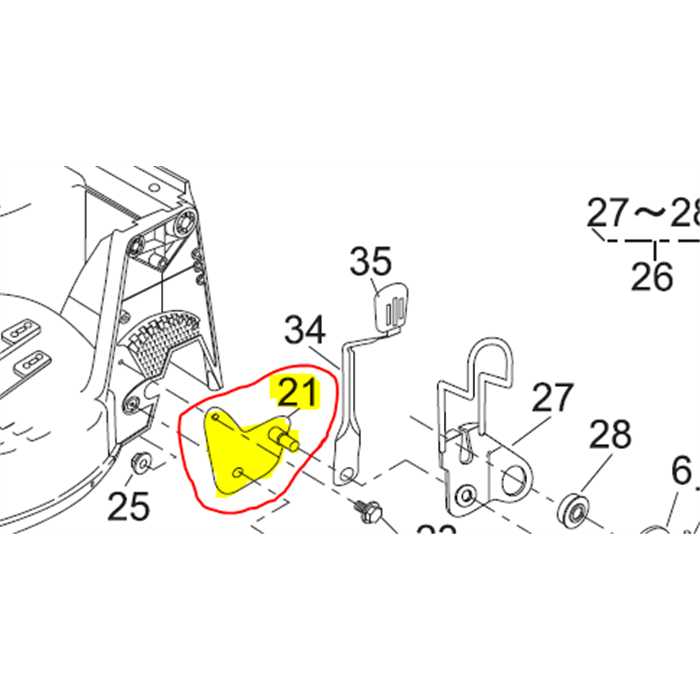 [11006-151] Support levier hauteur de coupe arrière gauche KAAZ - ASUKA - ISEKI, 11006151, 7066-110-0651-51, 7066110065151