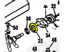 [72315] Support interieur de roulement d axe pilote88 s400h, 72315