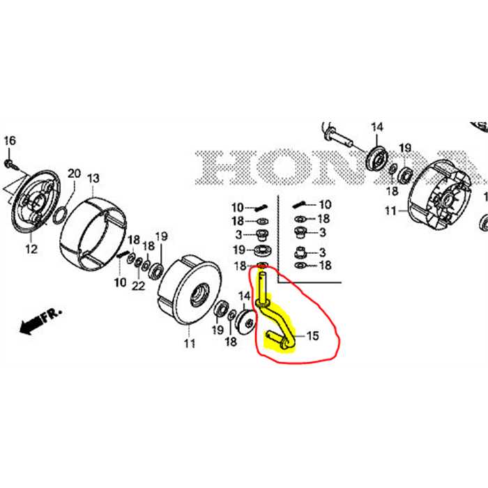 [44720-VP7-A01] Axe de roue avant HONDA Miimo 310-520 avant 2018, 44720VP7A01, 44720-VP7-020