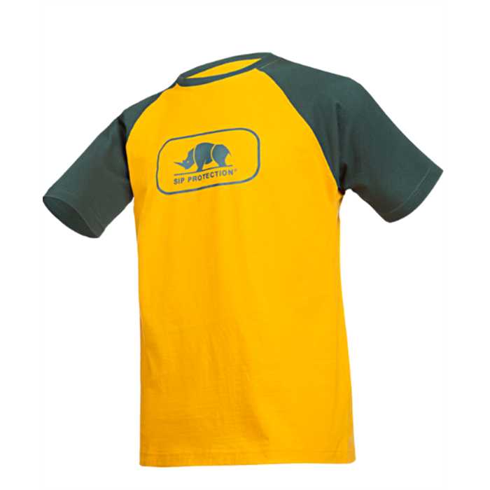 T-shirt promotionnel sip-protection orange-vert taille l