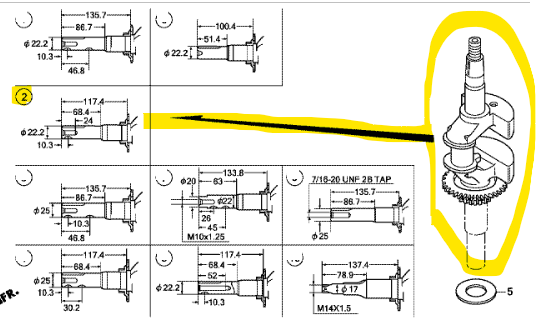 [13310-ZM0-600] Vilbrequin GCV160, 13310-ZM0-000, 13310-ZM0-600