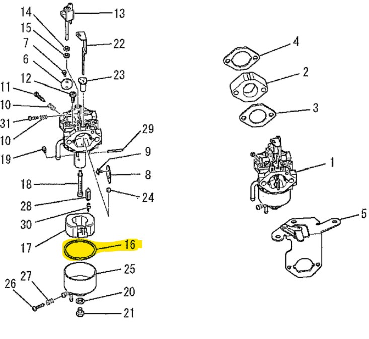 [KK15003AE014] Joint de cuve Mitsubishi GM401, KK15003AE014