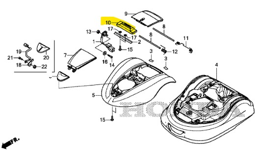 [63307-VP9-000] Bouton stop HONDA Miimo 3000, 63307-VP9-000, 63307VP7000