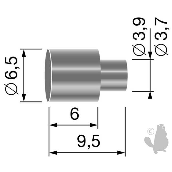 [630-2831] Butée de gaine pour gaine de diam : 5 5mm., 6302831, 630-2831