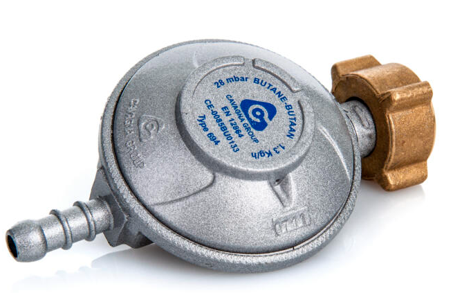 Detendeur  28 mbar  pour butane (gris) 1.3kg/h   type 694