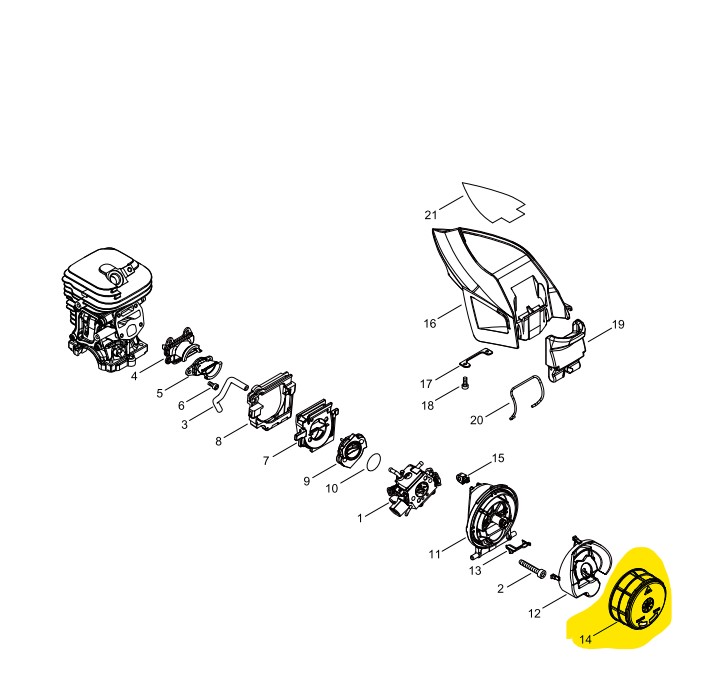 [A226-002150 410-0547] Filtre a air ECHO CS4510ES, ECA226-002150, A226002150, ECA226002150, 4100547