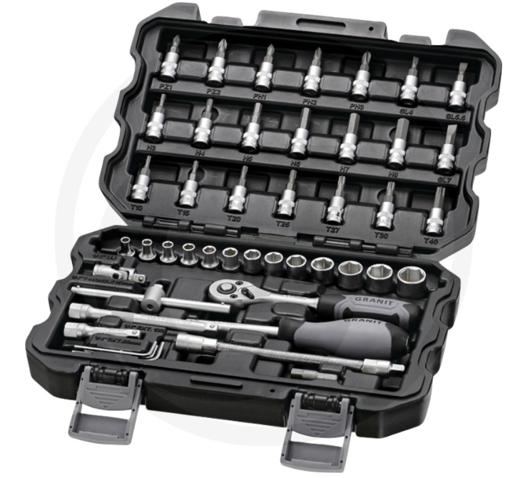 [7301004] Jeu de douilles 1/4" - 45 pièces