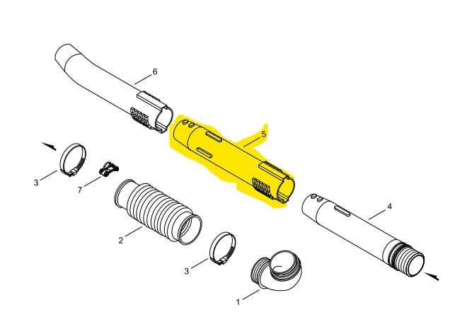 [ECE165000141] Buse intermédiaire souffleur Echo pb625, E165-000141, ECE165000141