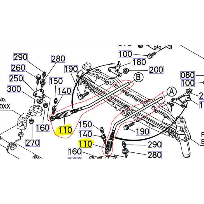 [K1253-41754] Cable de pont avant GR2100 verion 1 num sup10071, K125341754, K1253-4175-4