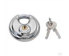 [K222] Cadenas 2 clés - Inox pour antivol de remorque diamètre 70mm, K220