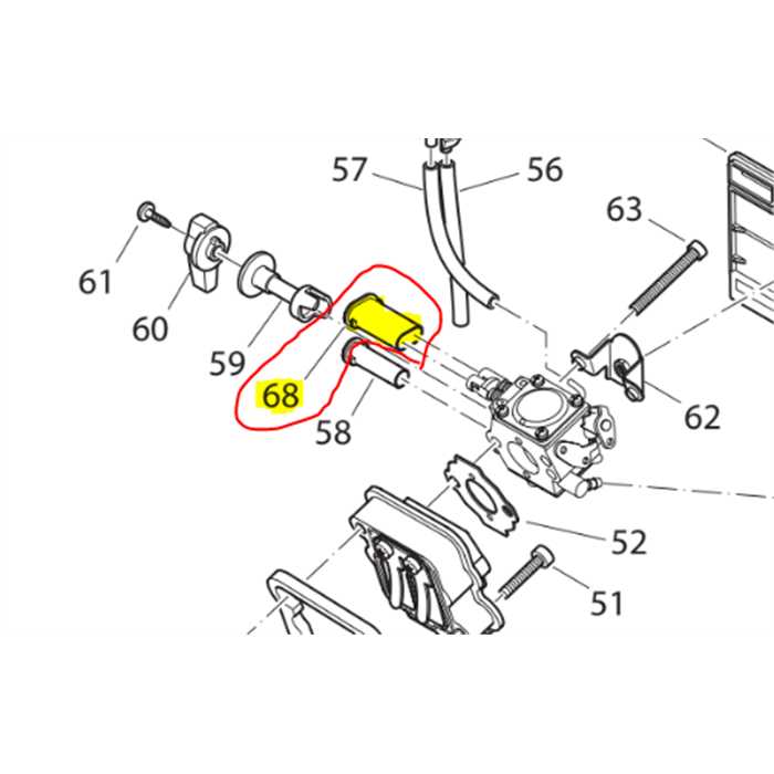 [170.118.031] Caoutchouc de guidage pour réglage carburateur vis h/l Dolmar PS3410