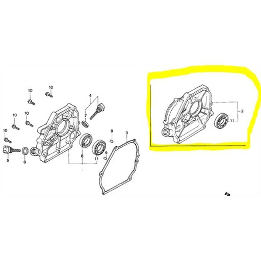 [11300-ZE1-612] Couvercle de carter GX160, 11300-ZE1-613, 11300-ZE1-612