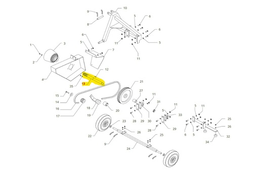 [520008002] Arbre de PTO Caravaggi Bio 150, 520008002, CA520008002, CA 520008002