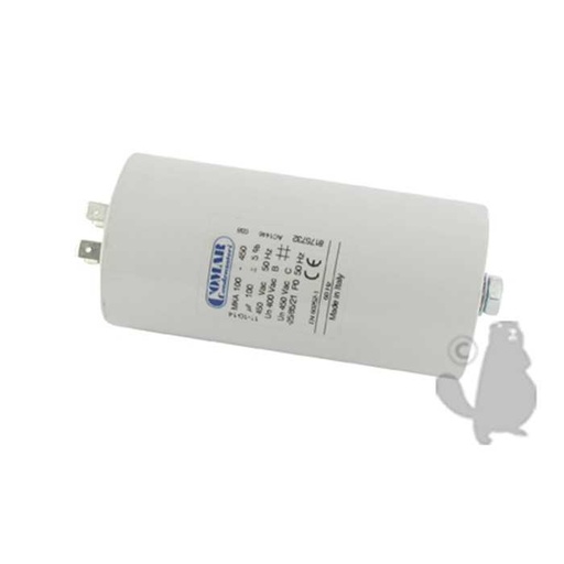 [240-2503] Condensateur électrique universel 100 uf. - Fixation M8 diam : 60 mm H: 120 mm, 2402503, 240-2503