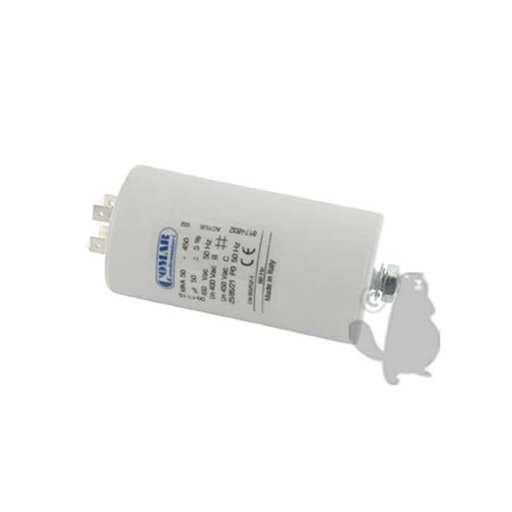 [240-2501] Condensateur électrique universel 50 uf. - Fixation M8 diam : 50 mm H: 94 mm, 2402501, 240-2501