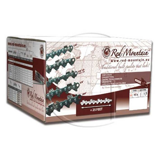 [K250L-25] Chaine tronçonneuse RED MOUNTAIN, K250L-25