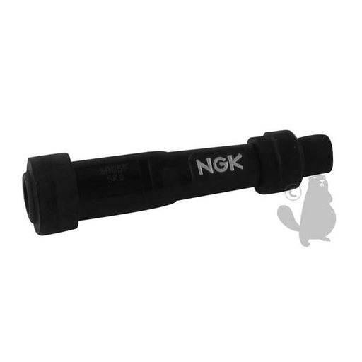 [SB05F] Antiparasite dorigine NGK droit SB05F en résine phélonique. Résistance: 5 kOhm pour bougie dallumag, NGSB05F, NGS-B05F