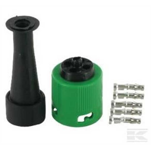 [LA62296] Connecteur baionnette Vert pour feu arrière ASPOCK multipoint 12V - 5 pins, LA62296