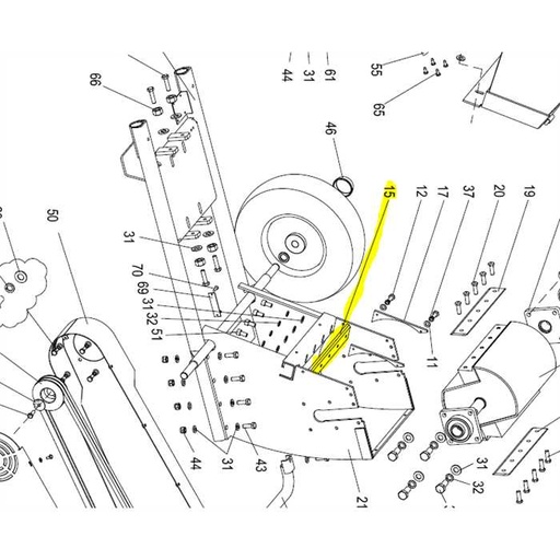[MZSGTSM033017] Contre lame de broyeur GTM GTS1300