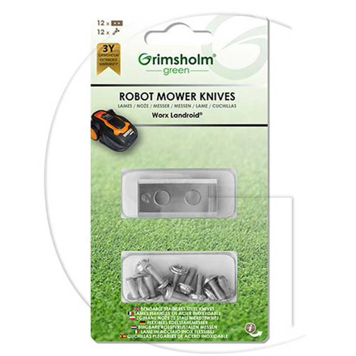 [2501-GR209] Lames pour tondeuse automatique WORX / Mod. : Landroid, 2501-GR209