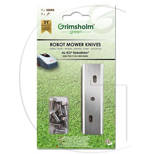 [2501-GR140] Lames pour tondeuse automatique AL-KO / Mod. : Robolinho (E models), 2501-GR140