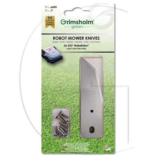 [2501-GR145] Lames pour tondeuse automatique AL-KO / Mod. : Robolinho (100 1100 ...), 2501-GR145