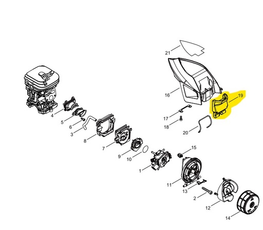 [A235-000440] Clips filtre à air echo CS4510ES, A235-000440, ECA235000440