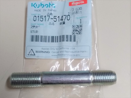 [01517-51470] GOUJON DE ROUE KUBOTA, 0151751470, 01517-51470