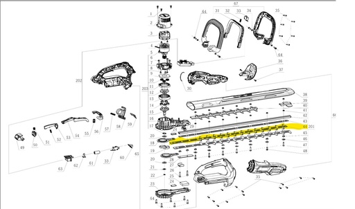 [28500603] Lamier EGO HT5100E vendu à la pièce, 28500603, 3706078001