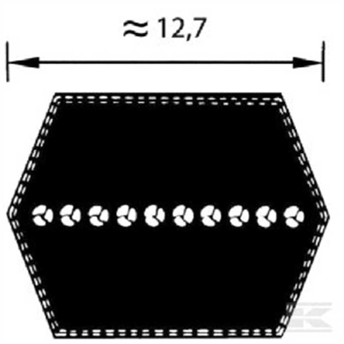 [AA72] courroie hexagonale aa72