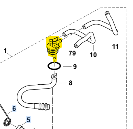[195.114.060] Passe tuyau dolmar ps420, 195114060, 452018-1, 4520181