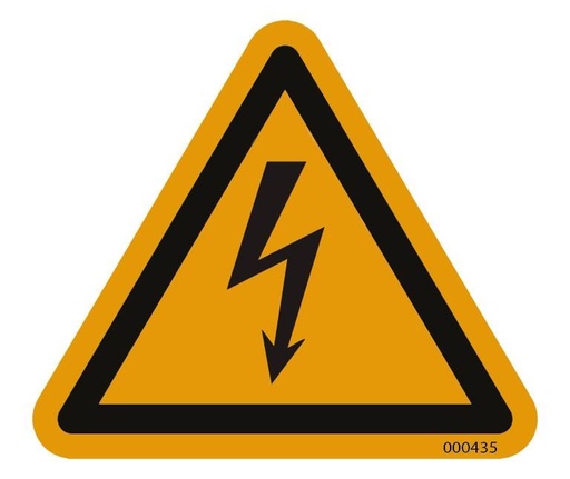 [000435] autocollant, , B24-100, M40031, JB-DECAL-safety-ElekrischeSpanning, M500384