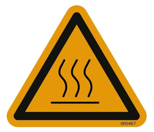 [000487] autocollant, B24-100, M400129, JB-DECAL-safety-HeetOppervlak