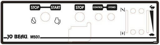 [000629] autocollant, M500124, JB-DECAL-M500-dash