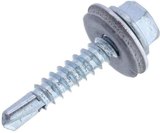 [7504KNEO4825P100] Vis auto-perforante 4,8x25mm, tête hexagonale à bride 8mm, DIN 7504 Kramp