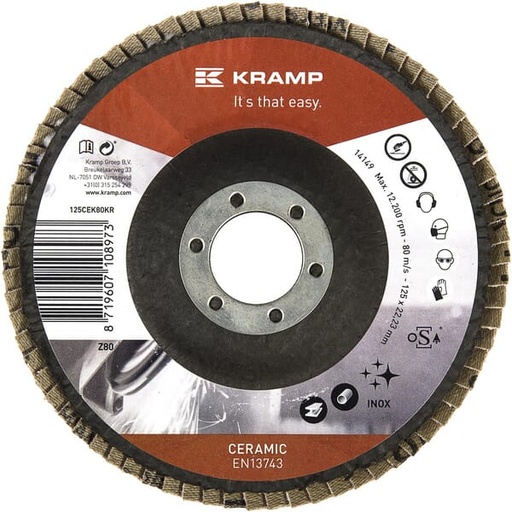 [125CEK80KR] Disque lam. céramiq 125mm K80