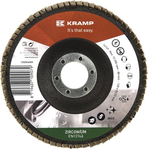 [125ZIK40KR] Disque lam. zircon 125mm K40